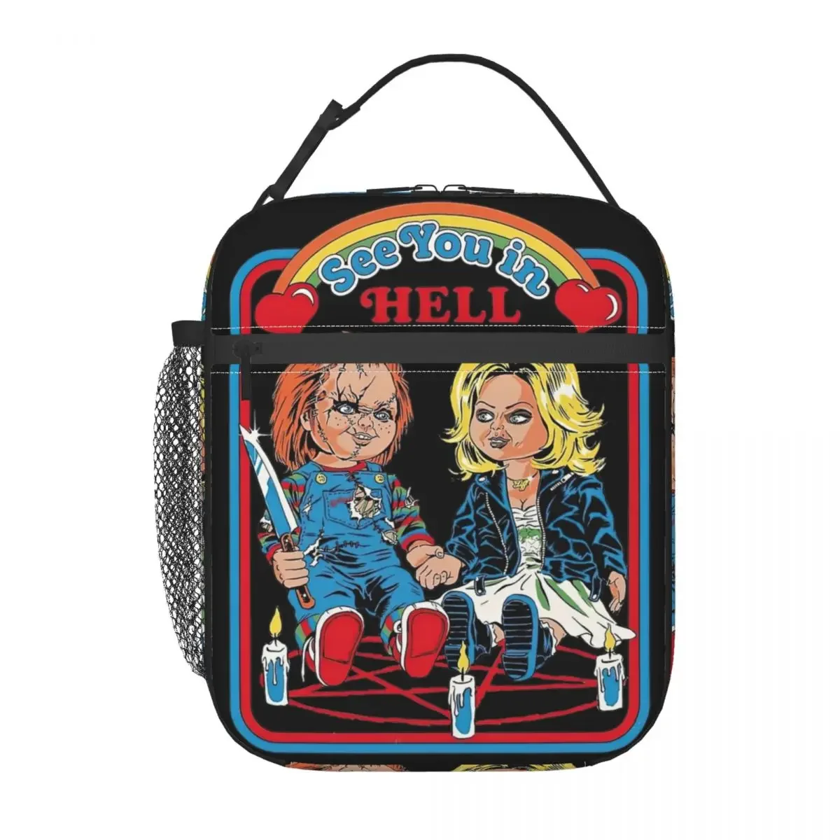 Chucky See You In Hell Insulated Lunch Bags Thermal Bag Reusable Portable Lunch Box Tote Food Storage Bags Beach Outdoor