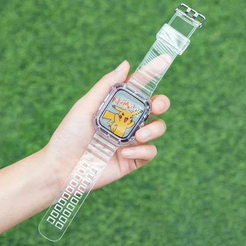 Sports Clear Band + Case For Apple Watch 10 42mm 46mm Transparent Silicone Strap For iwatch Series 10 46mm 42mm Correa Bracelet