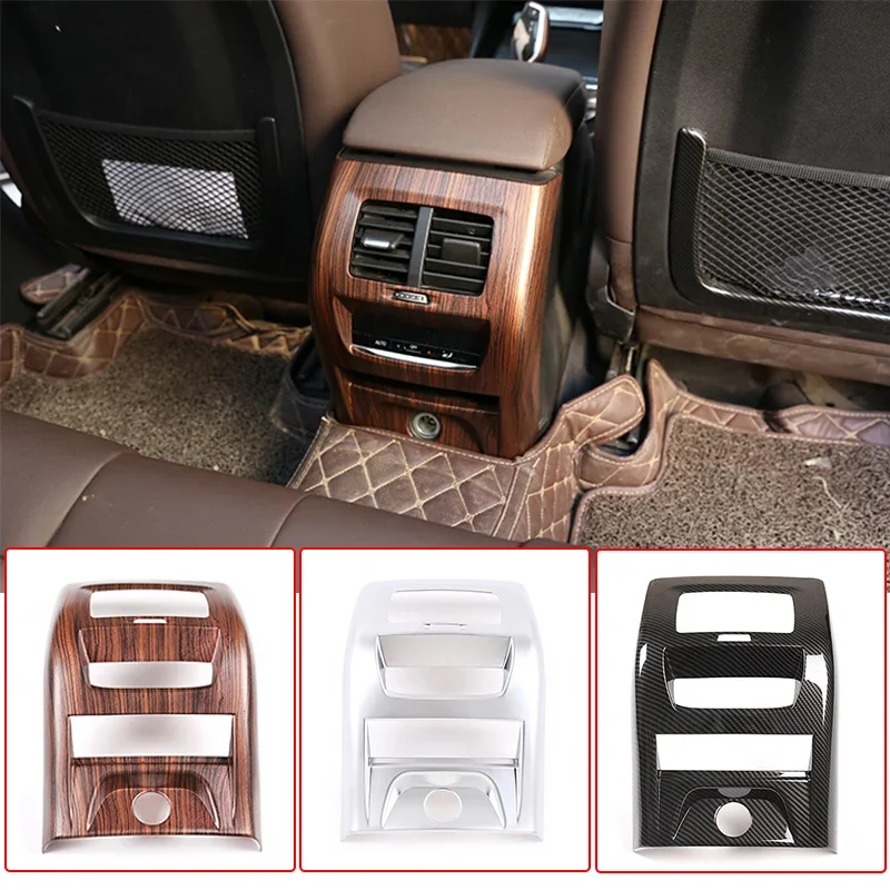 

Rear Armrest Box Rear Air Conditioning Vent Outlet Cover For BMW X3 G01 2018 2019 ABS Carbon Fiber Molding Kit Decorative Trim