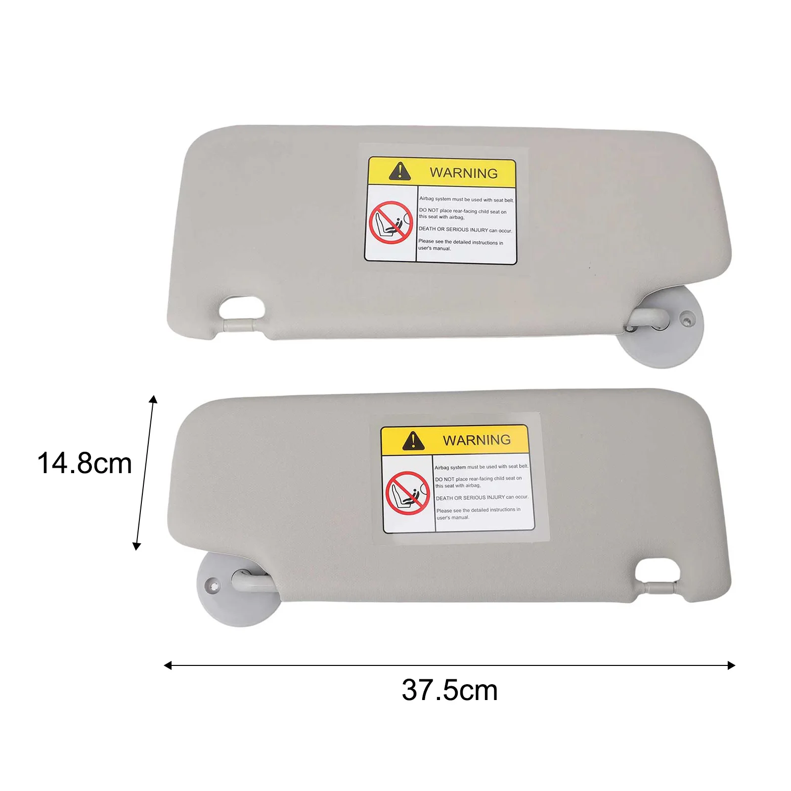 

As Picture Shows Sun Visor Factory Specifications Gray Plastic Material High Reliability Perfect Match For Car Vehicle Upgrade