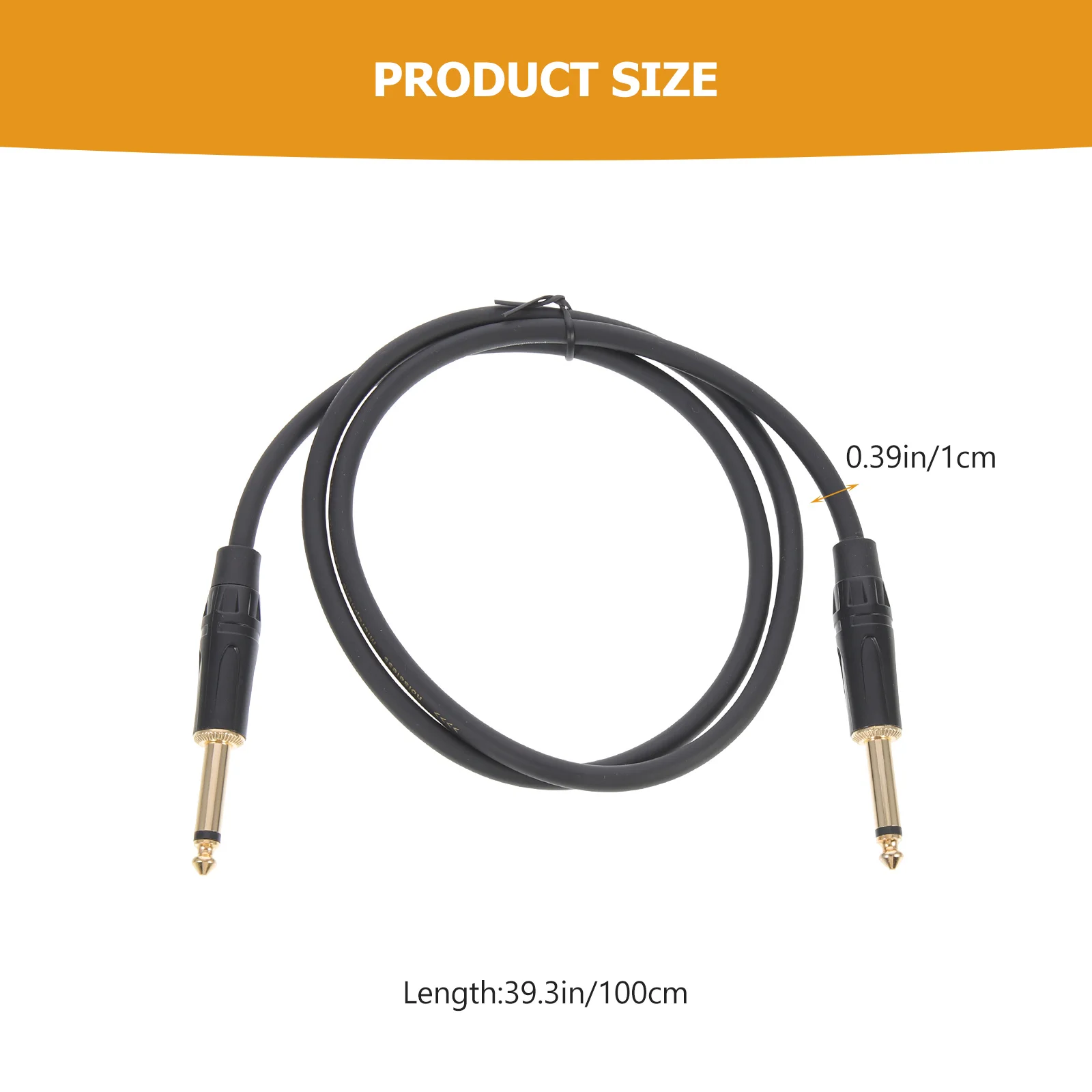Kabel audio 6,35 mm do gitary elektrycznej, profesjonalny przewód audio, wysoka wierność dźwięku, ekranowany, przeciwzakłóceniowy, do głośników i instrumentów.
