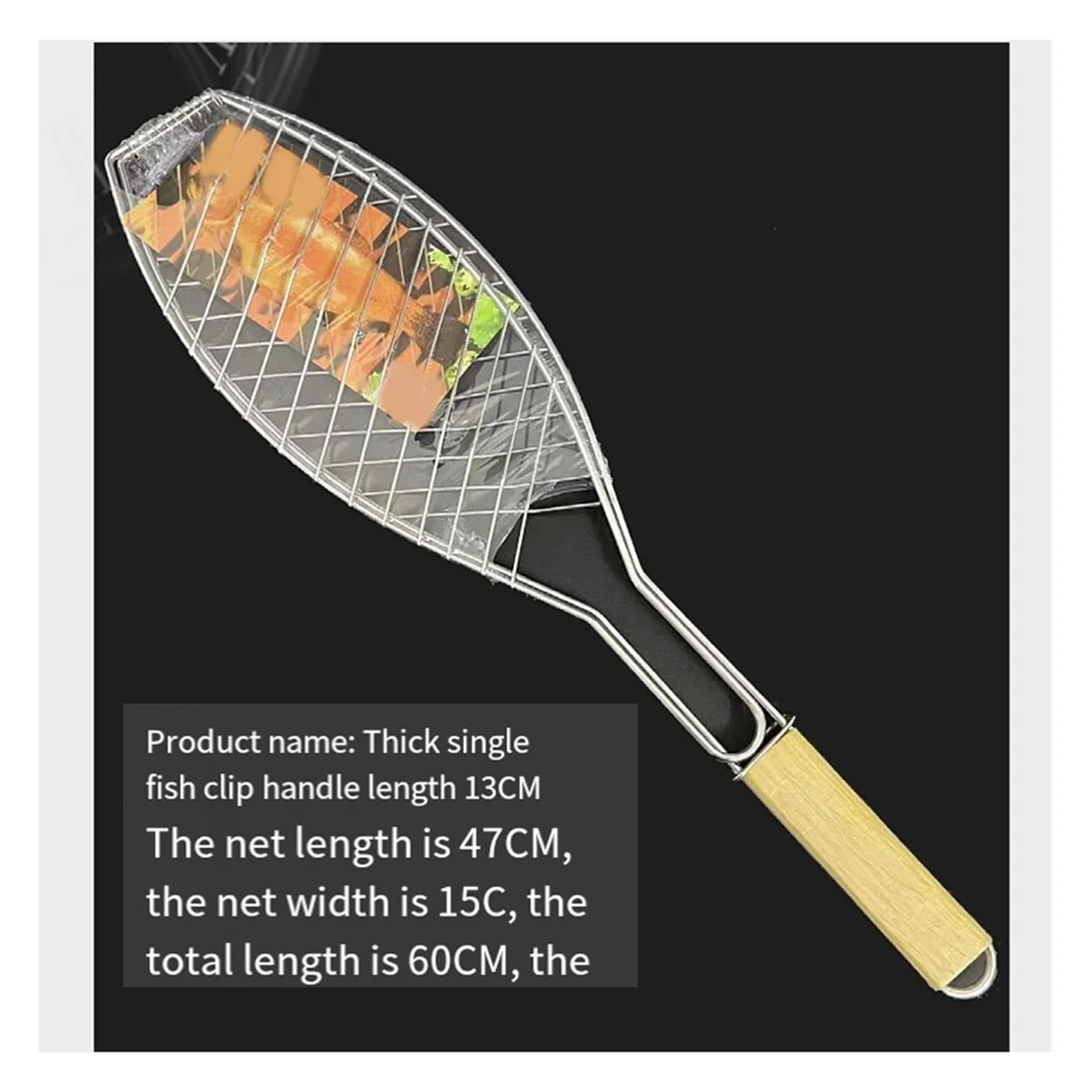 Outdoor Roasting Fish Grilling Basket Grilled Fish Clip Vegetable Flexible Nonstick Barbecue Tool Portable Mesh BBQ