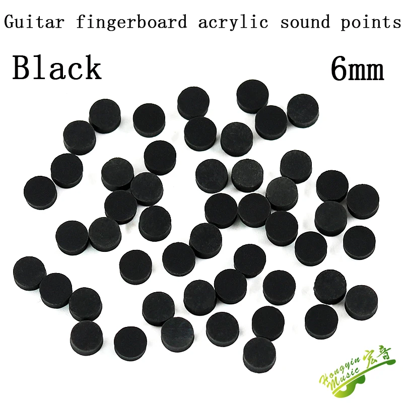 10Pcs/set White/black Acrylic Guitar Fingerboard Front Sound Point Tone Point Guitar Accessories DIY Material Diameter 4/5/6mm