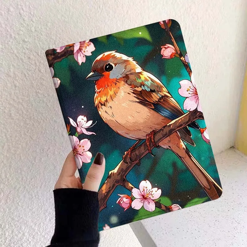 

Bird Singing Flower Fragrant Tablet Case For Xiaoxin Lenovo Pad Tab K10 K11 M10 P12 P11 Pro GT Gen2 Plus Legion Y700 Y900 12.1