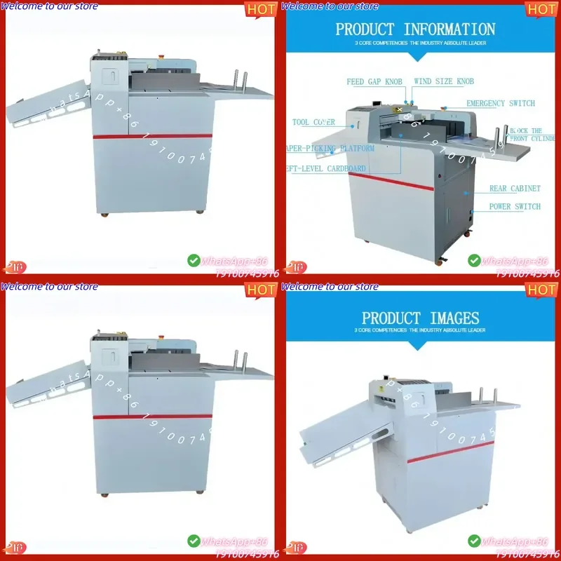 CE Certificate High Quality Electric Digital Control ST-365 Professional High Speed Full Automatic Paper Creasing Machine