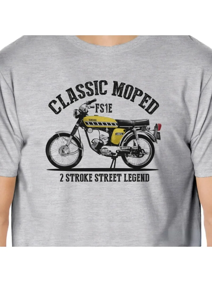 fashion manga Retro Classic Moped FS1E Inspire Motorcycle Rider  Shirt.Sleeve Summer Cotton Short Sleeve O-Neck Mens   New S-5xl