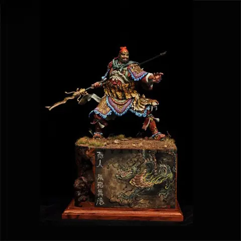 1/16 Resinkaraktär omålad modellbyggsats Tre kungadömena General Zhang Fei, omonterad och omålad GK, 10 best sales 1 16 hartsfigurer - №6