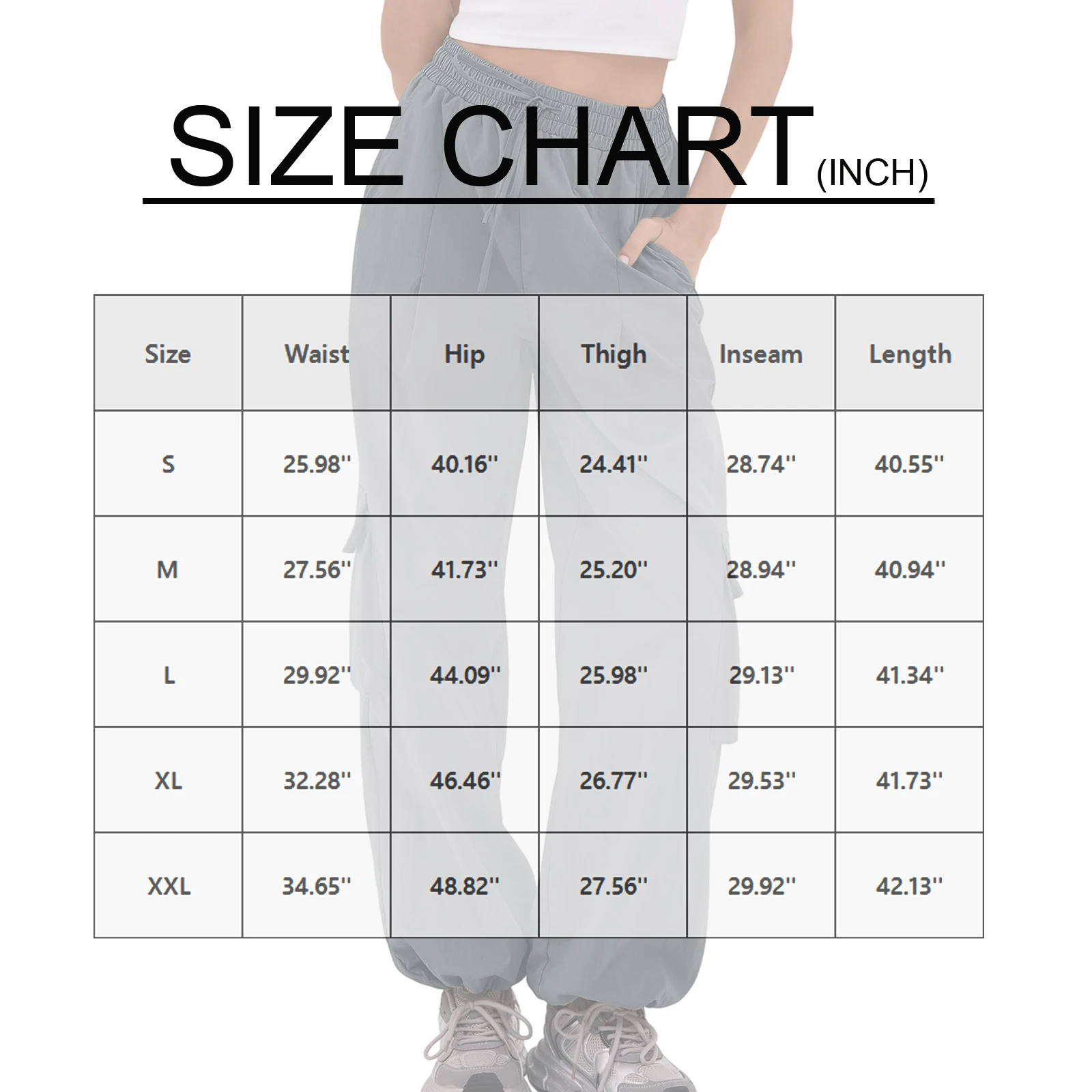 Lässige Damenhose im Cargo-Stil, elastische Taille, bequeme Outdoor-Sport-Wanderhose mit Taschen, leichte, gut sitzende Hose