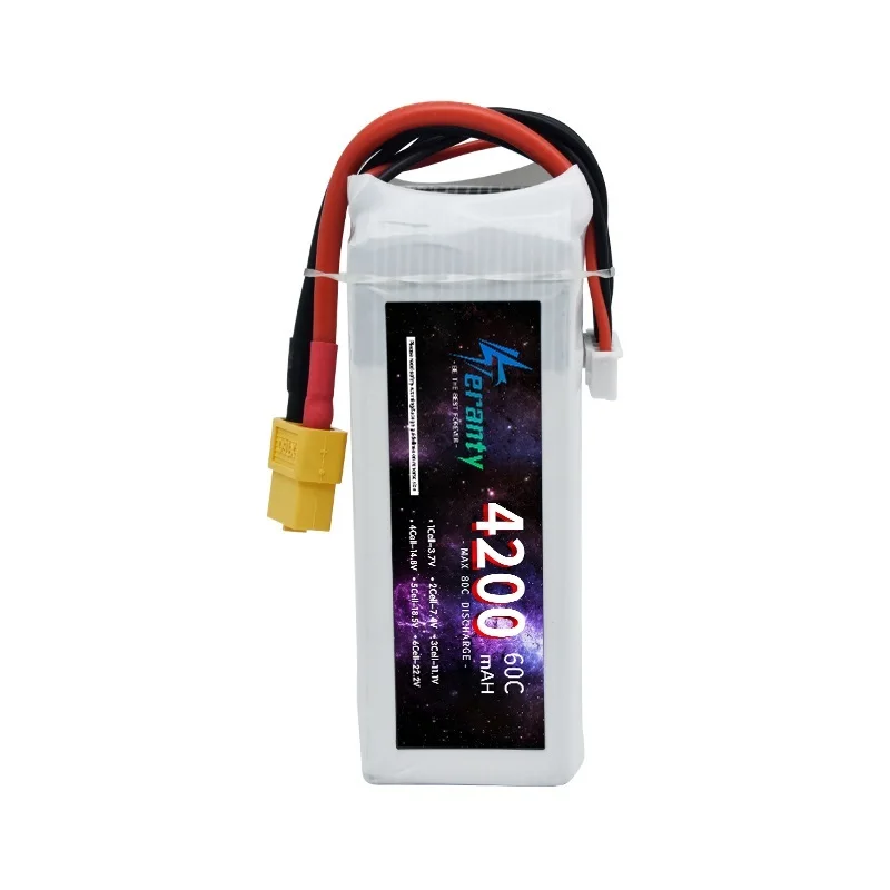 Akumulator Lipo 14,8 V 4200 mAh 60C Max 80C do quadkoptera RC Ciężarówka Części do dronów Akumulator 14,8 V 4S Lipo T XT60 XT90 EC5 Złącze