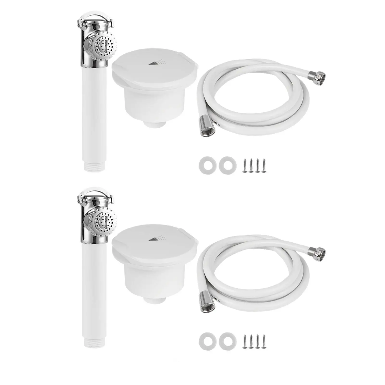 Marine Yacht Shower Head with Hose White Replacement with Water Pause Button