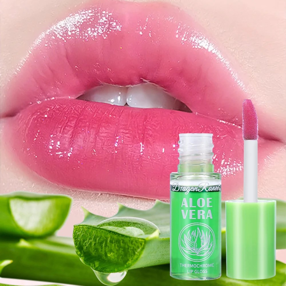 Brillo de labios que cambia de Color Aloe, hidratante Natural, nutre profundamente los labios, nutritivo de larga duración, cuidado de los labios, tinte de labios