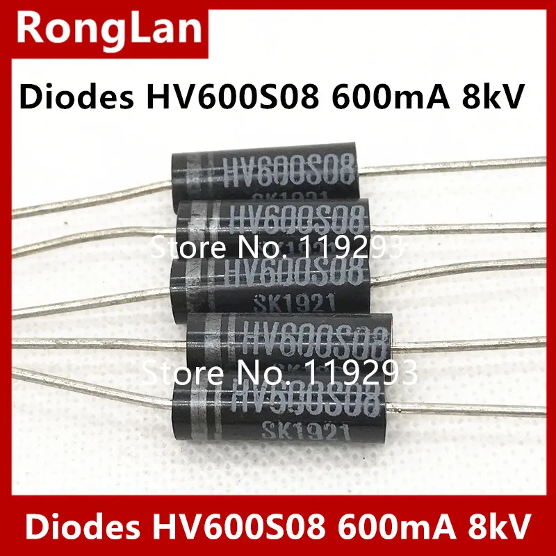 High voltage diodes HV600S12 600mA 12kV HV600S08 600mA 8kV HV600S10 600MA 10KV high voltage silicon stack  frequency 21X7MM--40p