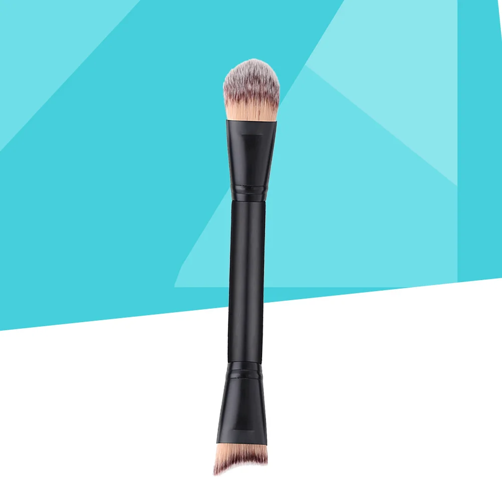 Dual Ended Brush Professional Makeup Tool for Powder and Cream Blending Ultra-Soft Anti-Synthetic Hair T-01-353