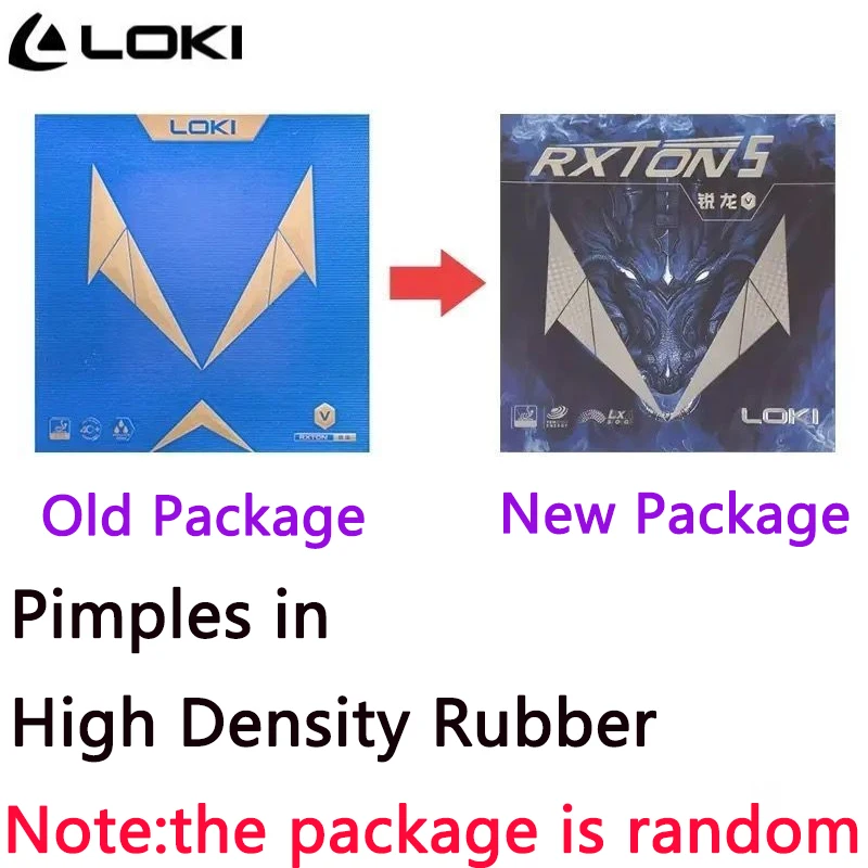 

Резиновая накладка для пинг-понга Loki Rxton 5, одобренная ITTF, накладка для настольного тенниса для начинающих с губчатой дугой, быстрая атака