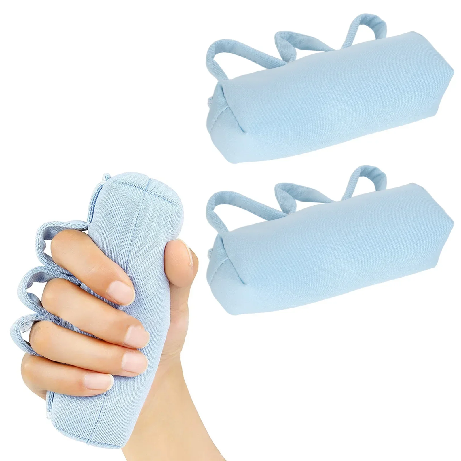 

2pcs Palm Grip Hand Contracture Cushion Sweat Resistant Washable Finger Splitter Palm Cushion for Paralyzed Elderly Patients