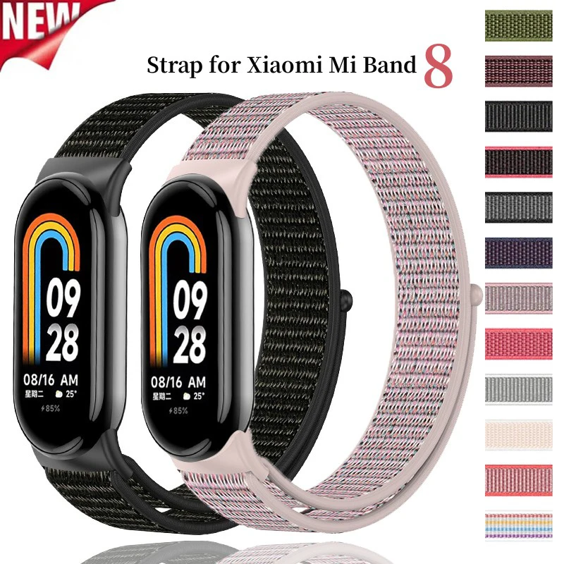 

Strap For Xiaomi Mi Band 8 Bracelet Smart Watchband Replacement Wristband for MiBand 8 Nylon Breathable Wristband correa Pulsera