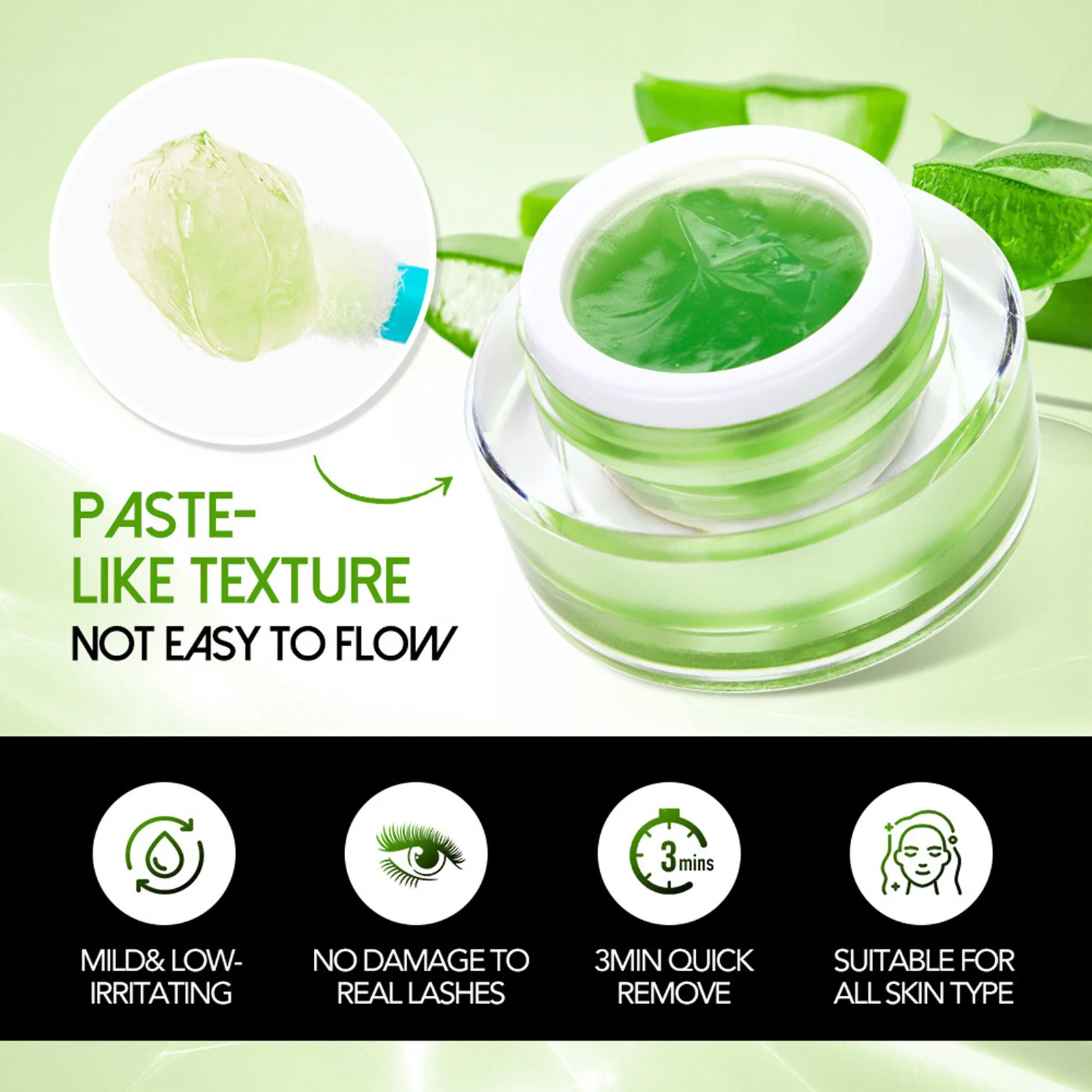 Krem do usuwania kleju do rzęs 5g Koreańskie profesjonalne narzędzia do makijażu Krem do usuwania kleju do przedłużania rzęs