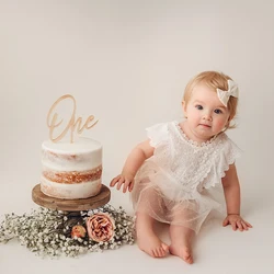 Newborn Photography Baby Infant Photo Exquisite Lace Romper Baby Wrap Up Dress Studio Shooting Accessories Girls Birthday Dress