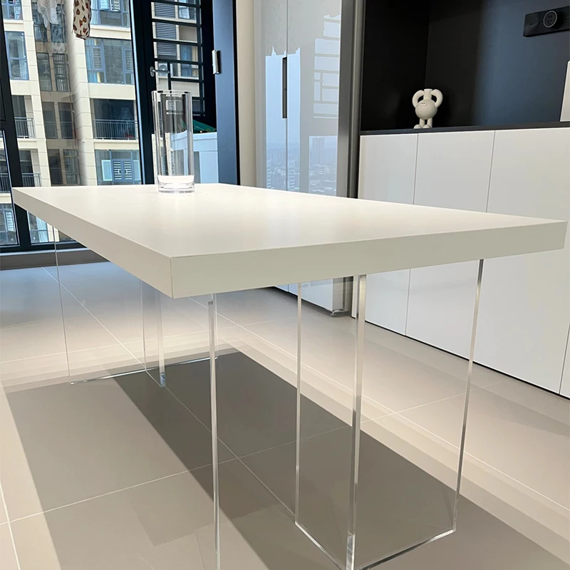 Acrylic suspended slate dining table Delifeng Italian minimalist transparent Nordic designer island rectangular home use