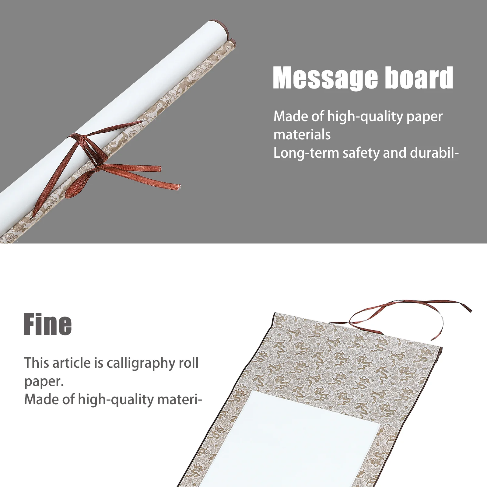 

Chinese Calligraphy Scroll Premium Rice Paper Blank Drawing Scroll Lightweight Portable Design Suitable for Calligraphy