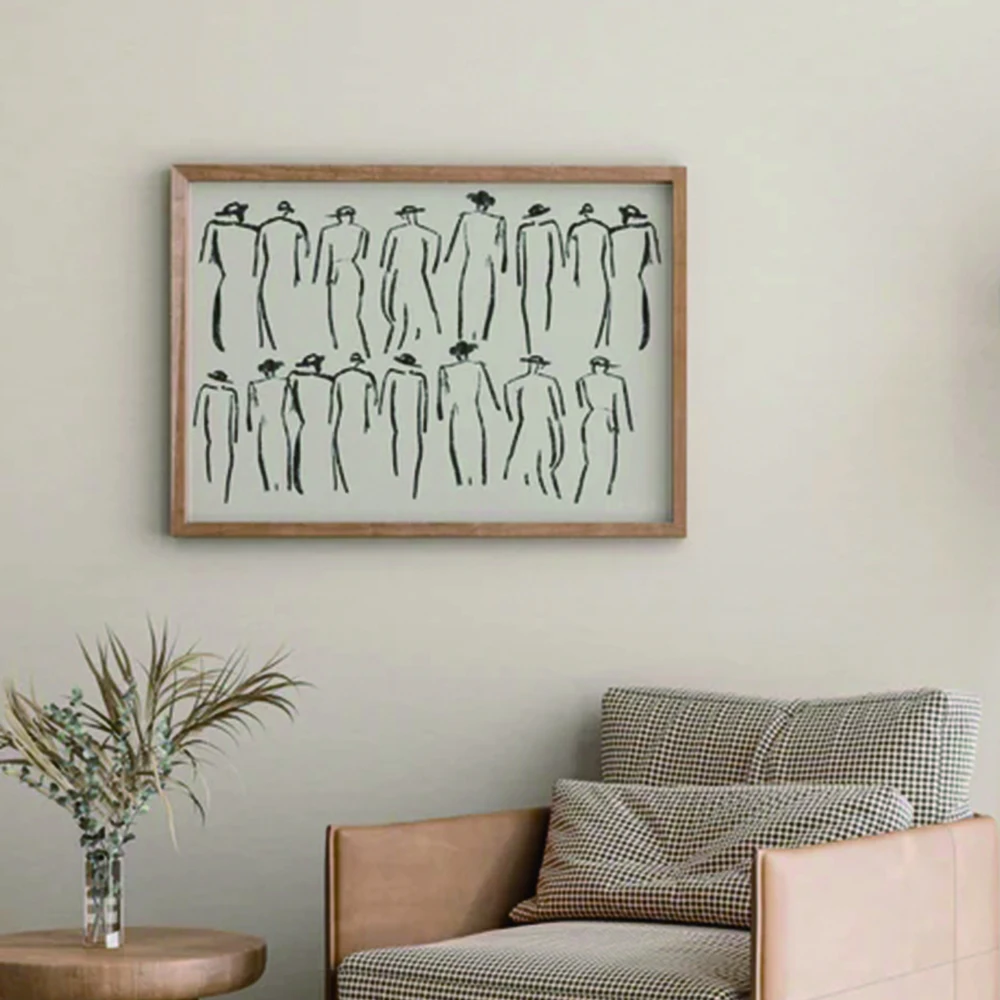

Modern Abstract Vintage Drawing Sketch Line Art Prints Canvas Painting Poster For Living Room Bedroom Wall Art Home Decor