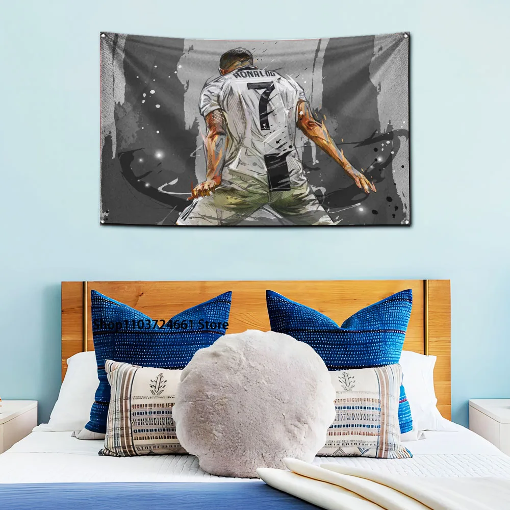 3x5 Ft C-Cristiano R-Ronaldo CR7 Flag Polyester Digital Printing Banner For Living Room or Club Tapestry Decoration