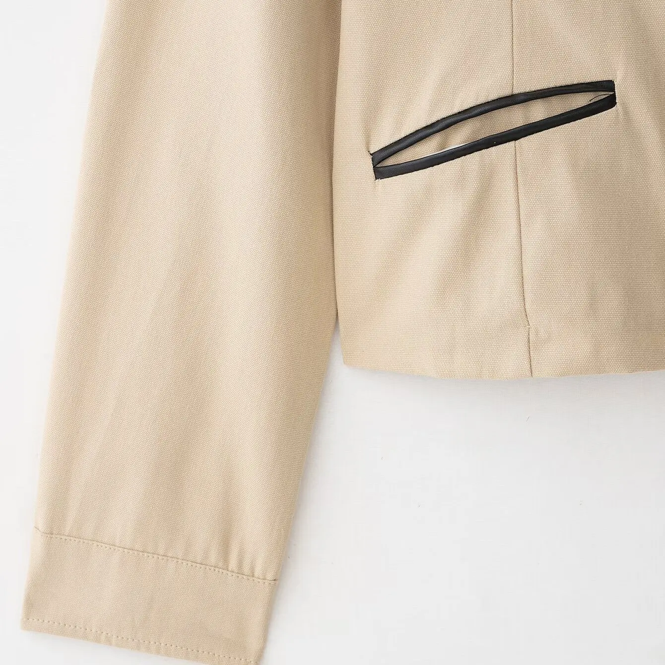 JNLEAOG 秋の新作レディースファションスリムフィットジャケットジッパーウエストシンチングシンプルスリムウエストハイライトコート