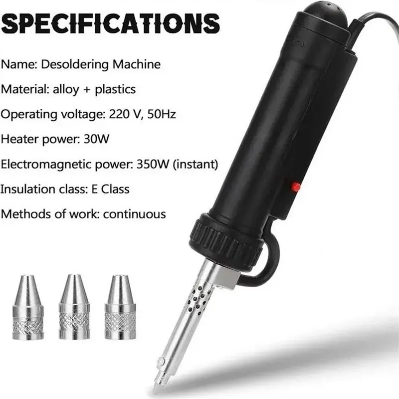 Automatic Portable Electric Solder Tin Sucker Vacuum Soldering Remove Pump EU Plug