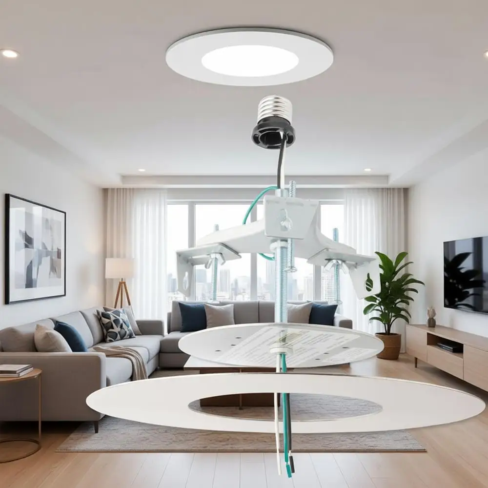 

Комплект для переоборудования светильников Reced Can Light с потолочным медальоном из нержавеющей стали 7-3/4 дюйма - для дома, для 5 и 6 ламп, комплект-конвертер или потолочный светильник