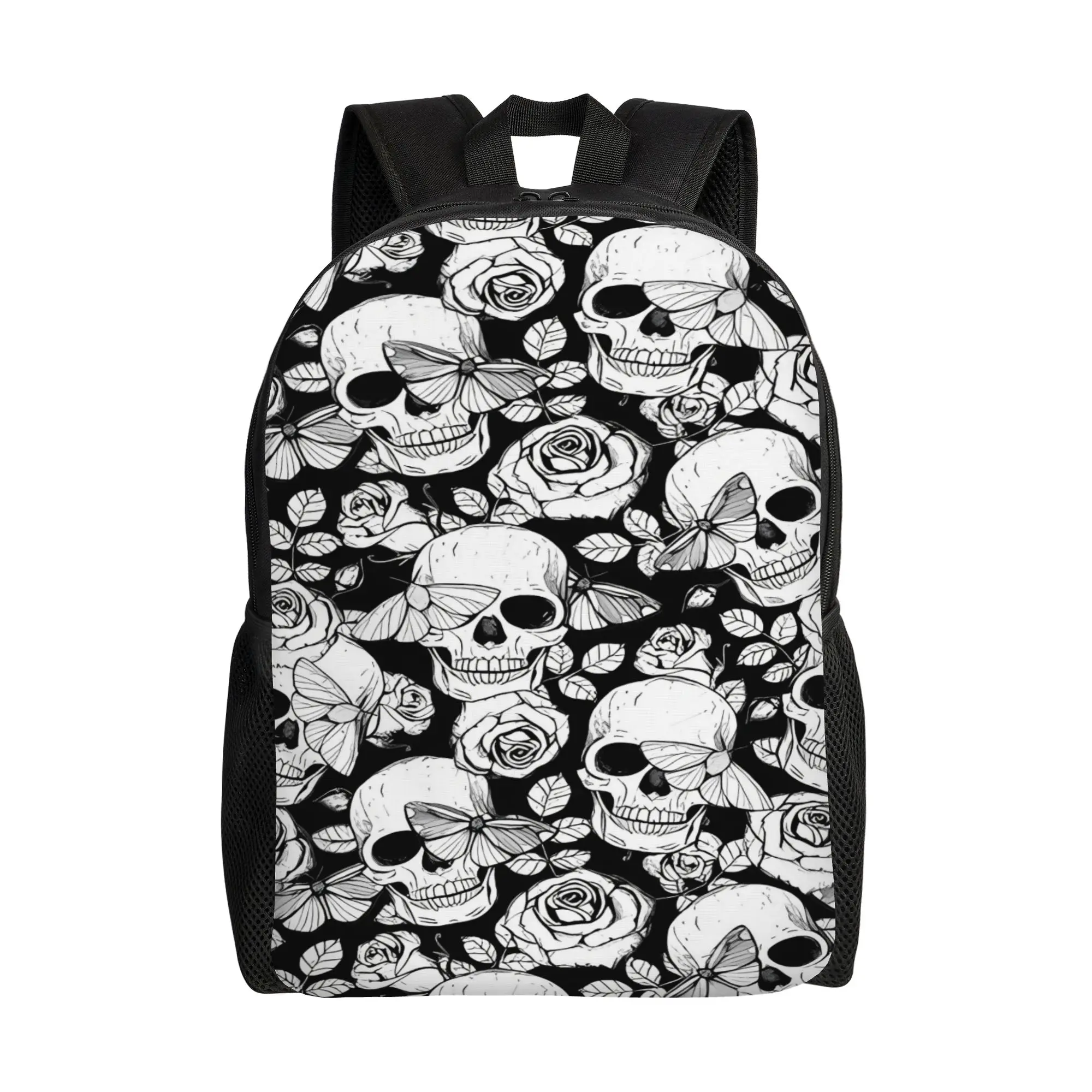 Graffiti Dark Skull Anime Backpack  Stylish Backpacks Unisex Camping Soft School Bags Design Rucksack