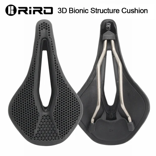 Imagen 1 del producto RIRO MTB-sillín de bicicleta 3D, estructura biónica de panal, cojín cómodo, resistente al desgaste, duradero, antideslizante, accesorios para bicicleta de carretera