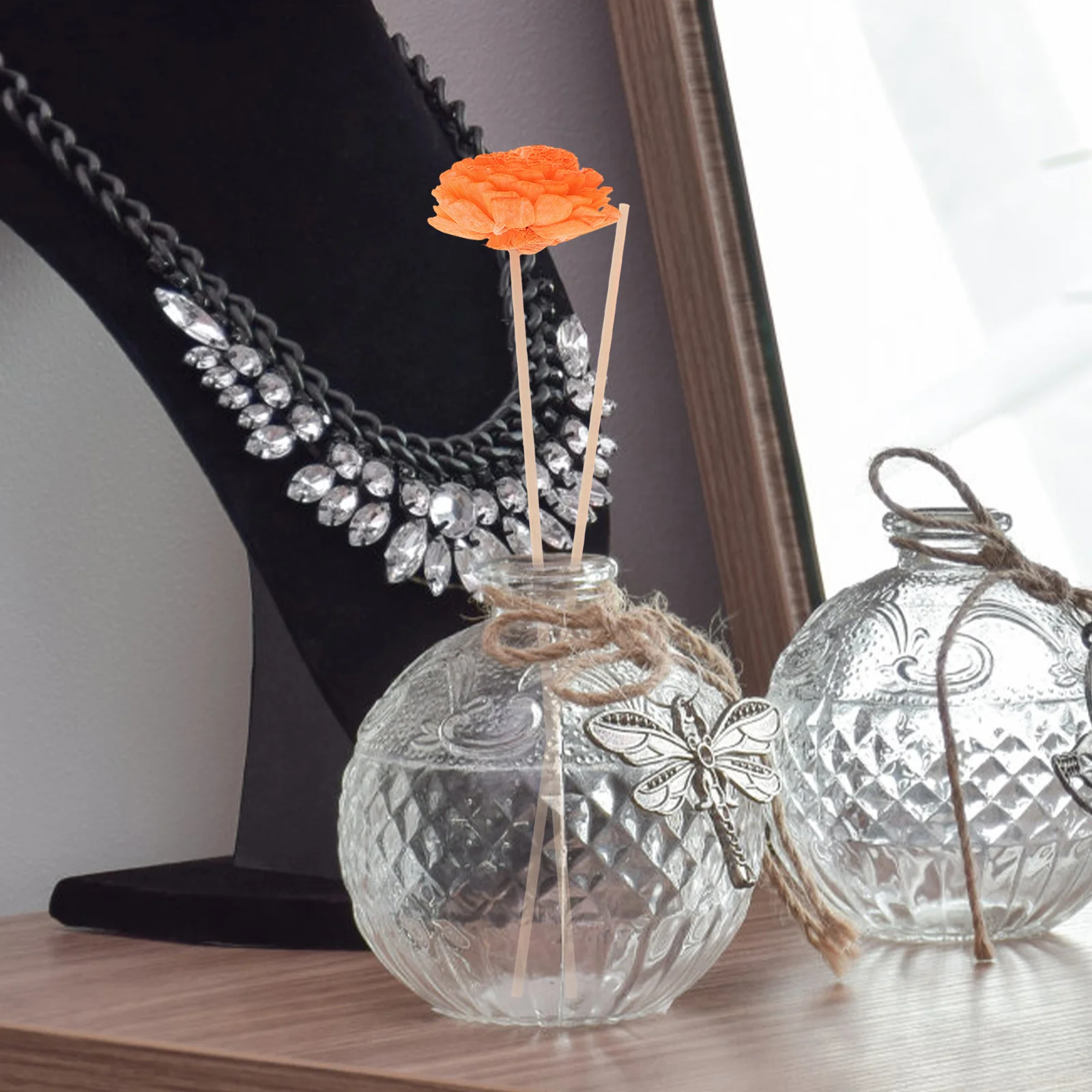 

1Set Flower Aromatherapy Diffuser Sticks Decorative Fragrance Rods Essential Oil Diffuser Aroma Sticks for Home Office Living