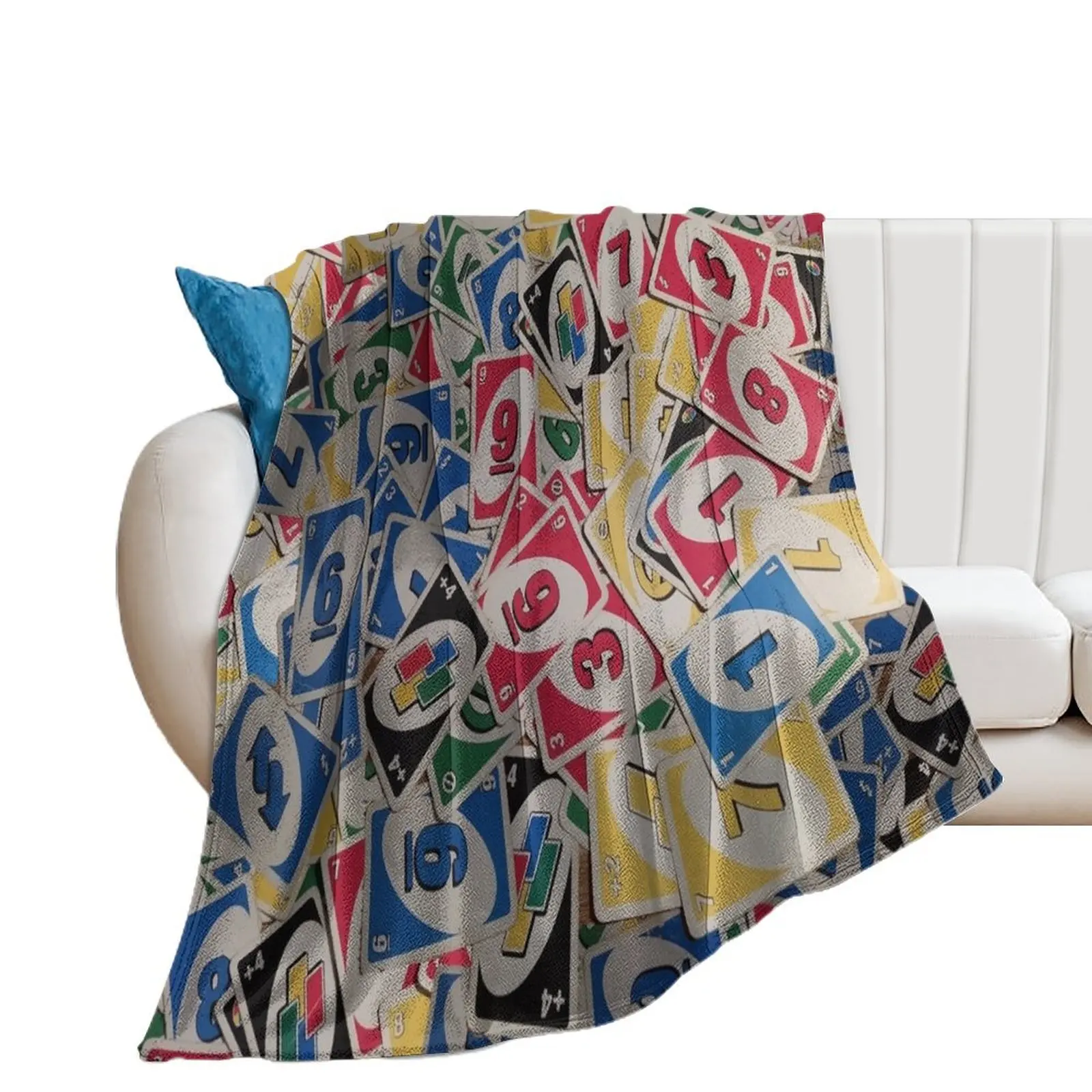 Uno cards Throw Blanket for sofa Single Blankets