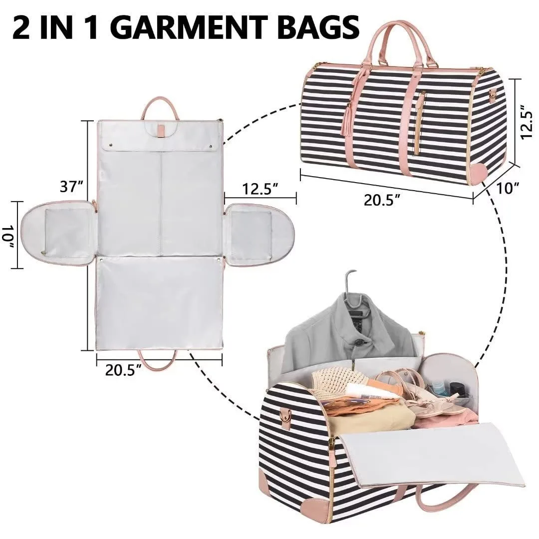 Sac à vêtements de voyage, sac à bagages à main avec compartiment à chaussures, sac de voyage pour costume convertible 2 en 1, 60 litres, 80 litres