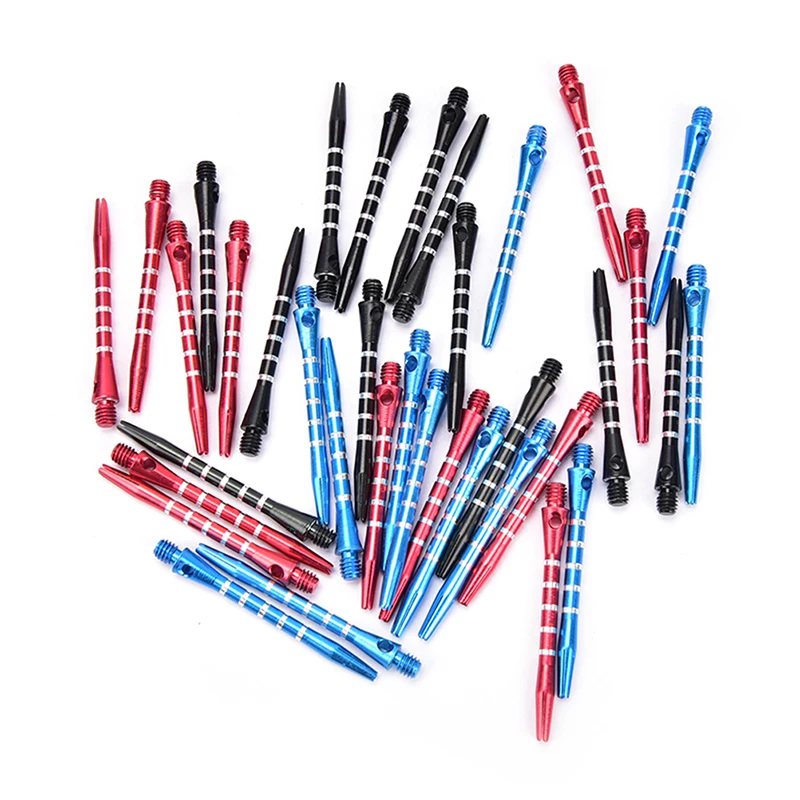 12 Pcs Aluminum Alloy Darts Shafts 53mm Shafts black blue red colors 2BA Thread Dart Replacement