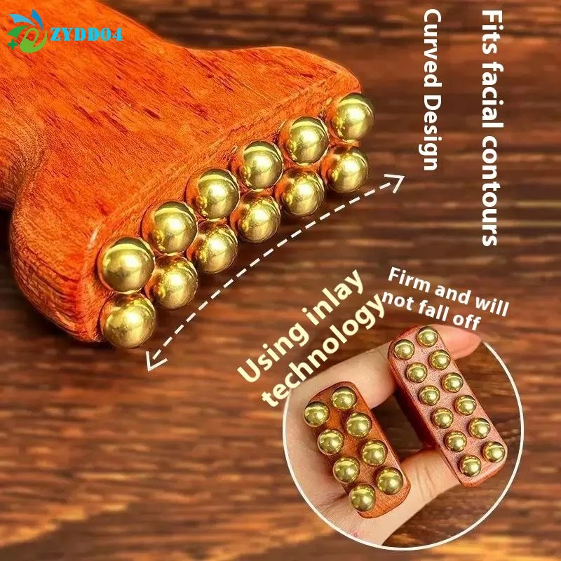 

● 1 шт. Массажер для лица Radiant Skin Savior для лимфодренажа и детоксикации, натуральный медный деревянный инструмент для красоты