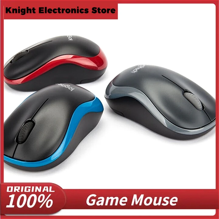 لوجيتك M185/M186 ماوس لاسلكي، ماوس ألعاب/مكتب، مناسب للأيدي الصغيرة، USB، Windows/Mac/Chrome OS/Linux