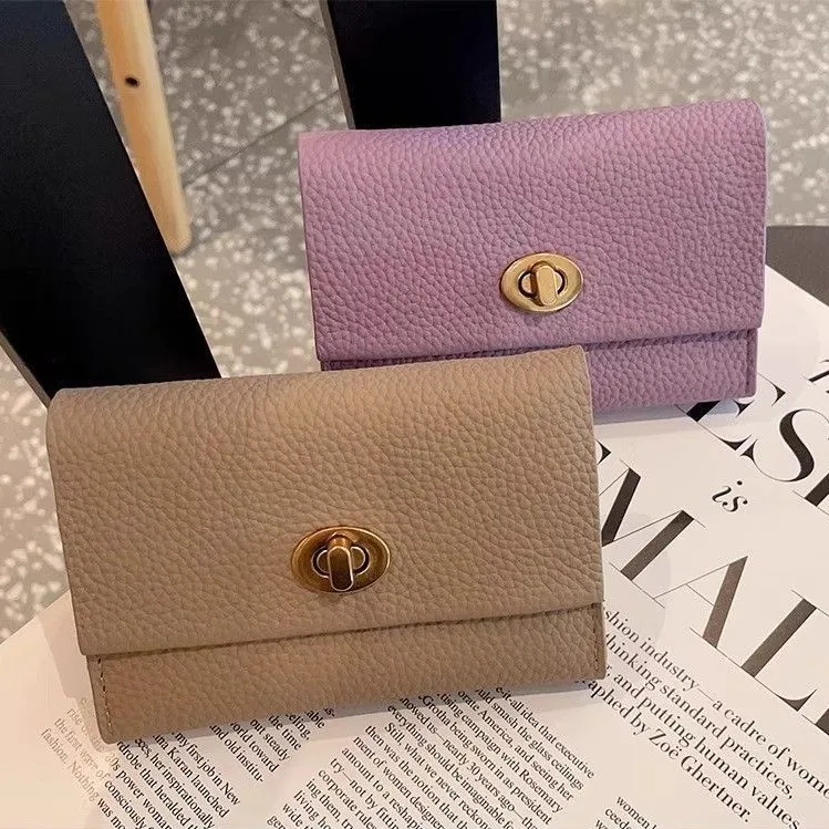 Mini Damen Kurze Geldbörse Einfarbig Schlichte Faltbare Brieftasche Multi-Karten-Geldbörse Taschen-Handtasche Mädchen Studenten Geschenk – Detail 6