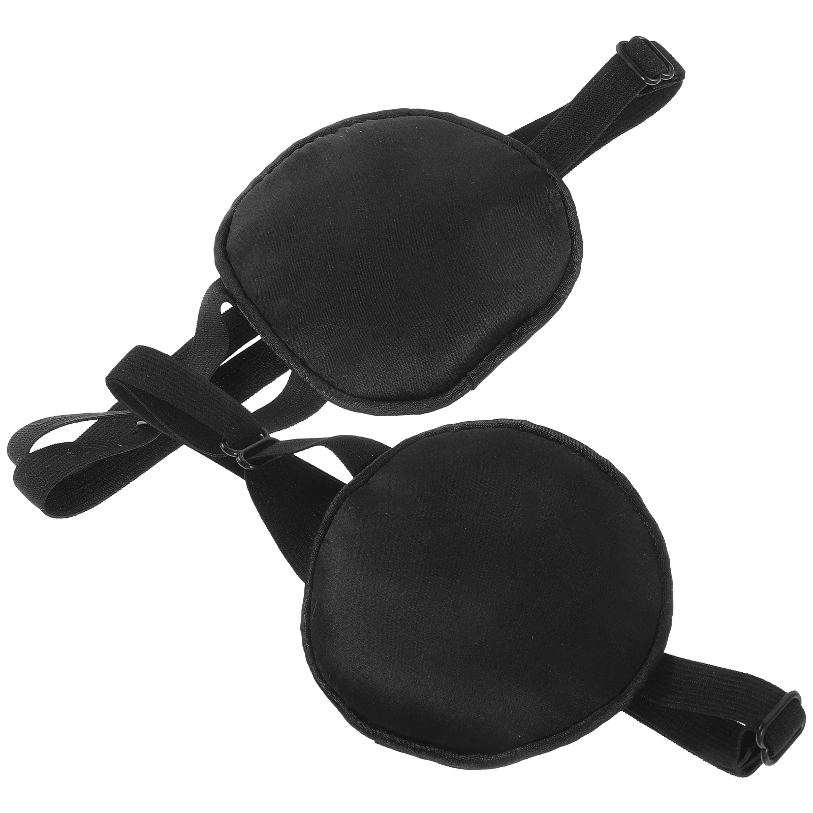 

2 комплекта, регулируемая повязка на глаз из натурального шелка, эластичная лента, легкая дышащая амблиопия, ленивый чехол для глаз, коррекция косой