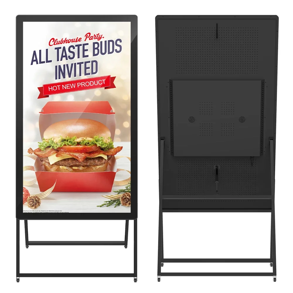 VETO رائجة البيع 43 49 55 بوصة شاشة LCD داخلية تعمل باللمس بالسعة المحمولة الإعلان الشاي لمتجر القهوة