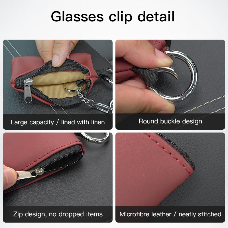 1pc Car Key Bag Leather Mini Coin Purse For Mercedes Benz AMG A B C E G CLA W211 W203 W204 C260 E300L Card Bag Storage Pouch view 4