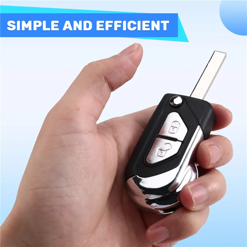 

A73X-Car 2 Buttons Key Shell Folding Remote Control Car Key Shell For Citroen DS VA2 Key Blade Housing Cover