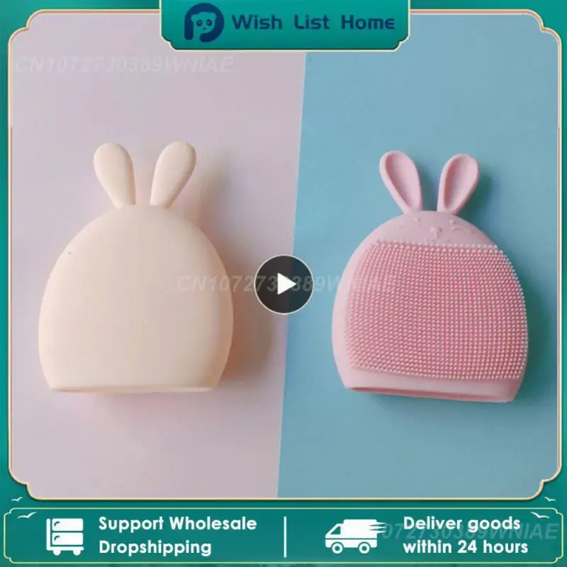 Silicone Bunny Cleansing Brush Multifunctional Rabbit Facial Cleaning Brush Manual Massage Brush Shampoo Brush Facial Care Tool