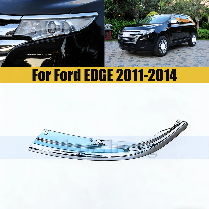 

Накладка на переднюю фару для Ford EDGE 2011-2014, декоративная полоса из АБС-пластика, хром