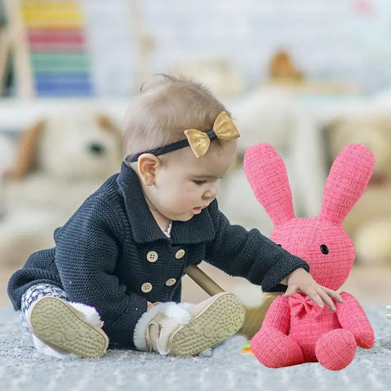 High-quality Cute Rabbit Stuffed Animal Doll Handmade Bunny Toy Sleeping Cute Cartoon Plush Rabbit Doll Birthday Gift For Kids