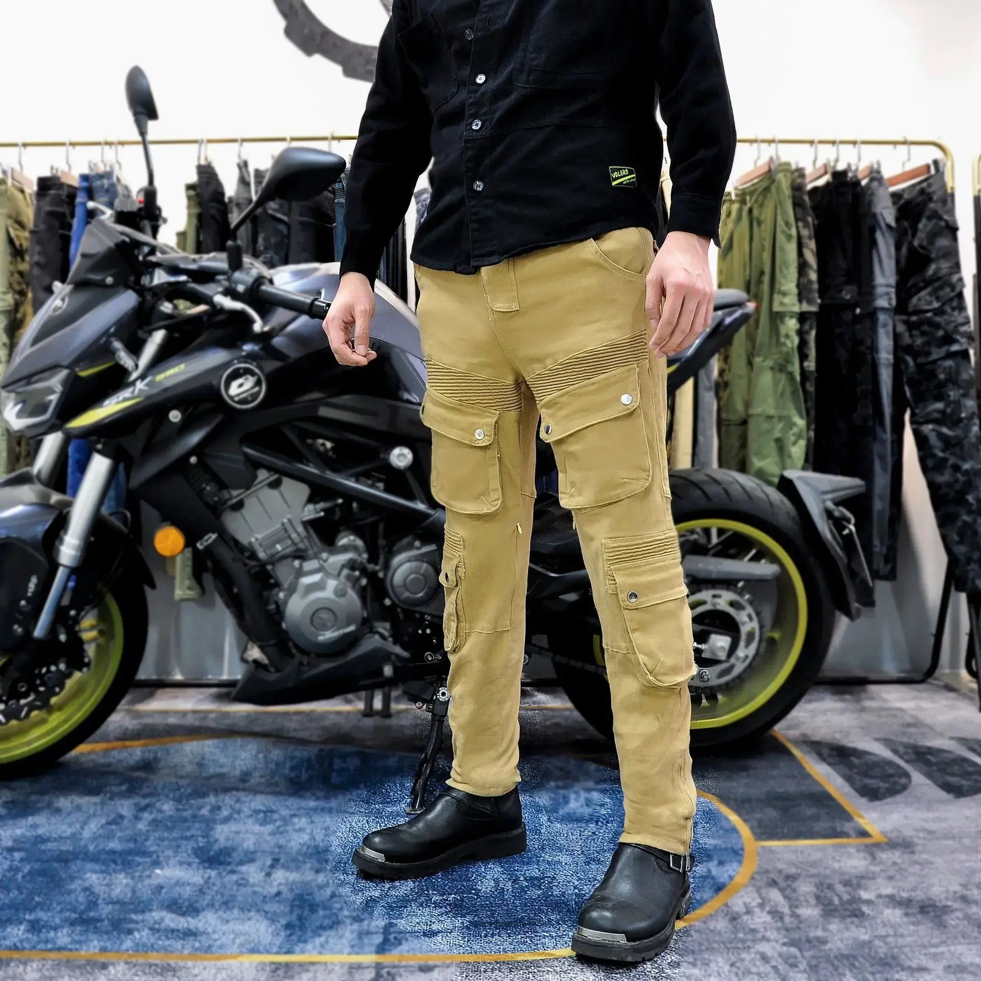 

Motorbike Pantalones Pants Motorcycle Waterproof Motorcyclist Pants Men's Biker Pants Anti-drop Protection