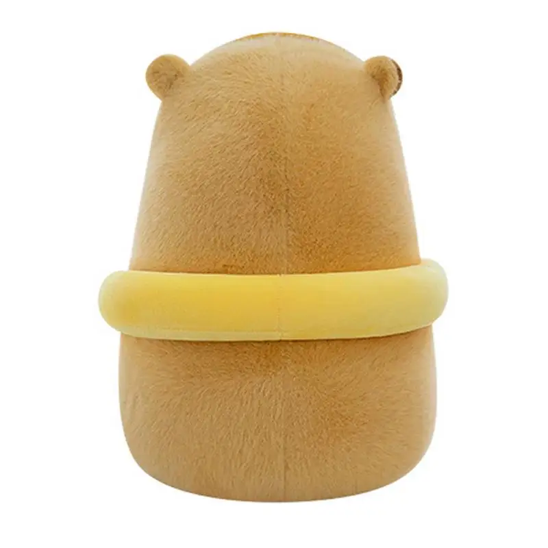 Capybara de peluche con anillo de natación, Animal de peluche de 24cm/9,4 pulgadas, muñeco de peluche para la vida