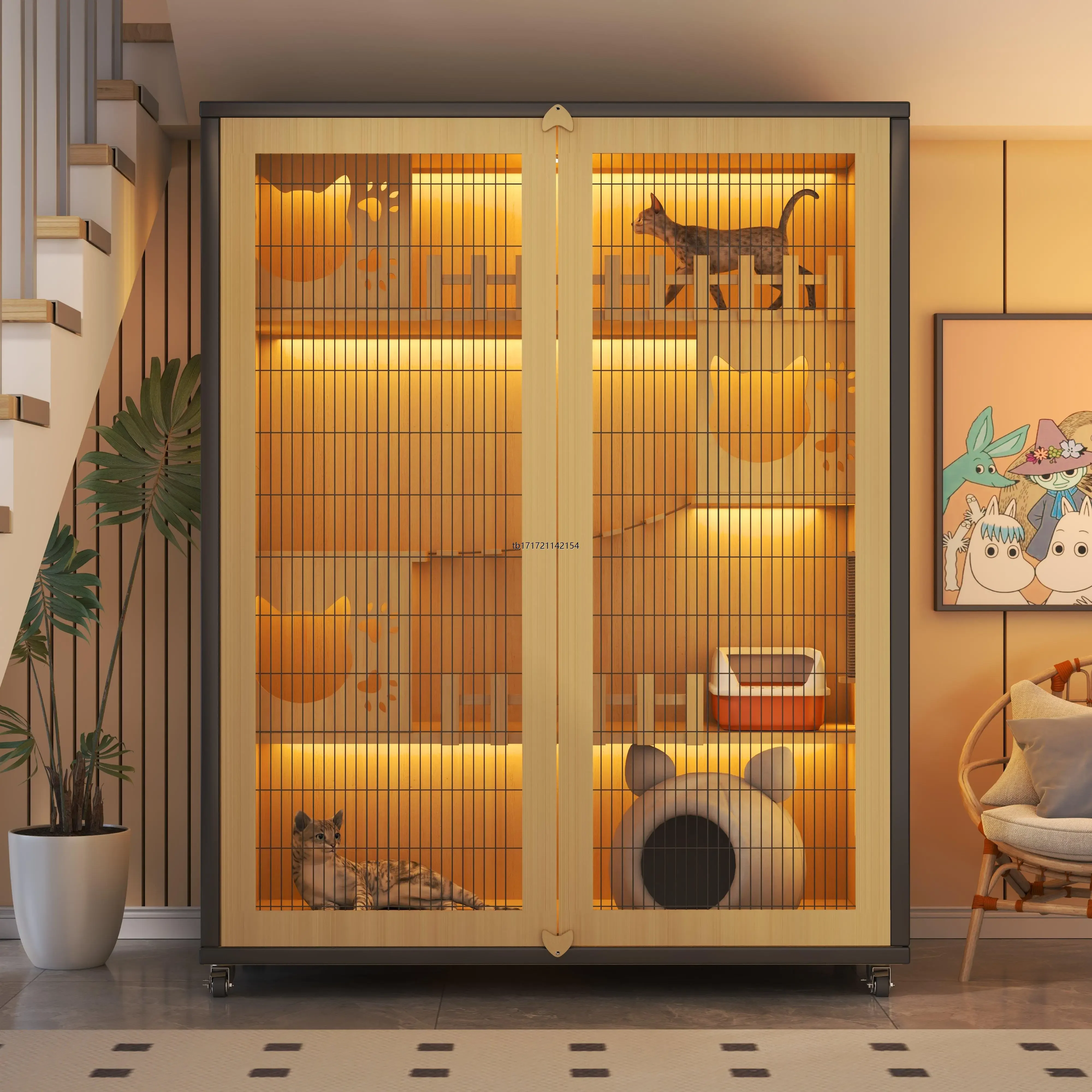 

Cat cage oversized free space cat villa