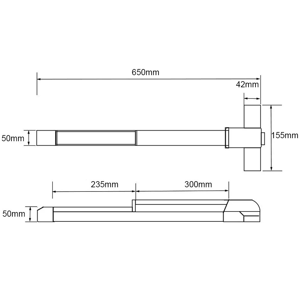 Heavy Duty Door Push Bar Panic Exit Device Iron Alloy Lock Hardware Latches Fits Commercial Grades For 30