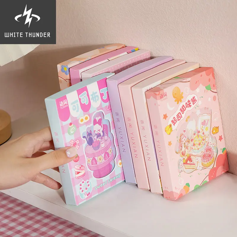 50 Sheets Cute Girl Hand Account Stickers Set DIY Decoration Kawaii Hand Account Notebook Cup Pattern Stickers Stationery